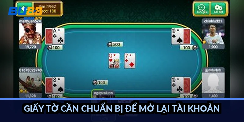 Giấy tờ cần chuẩn bị để mở lại tài khoản